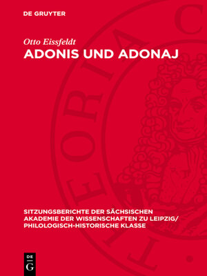 cover image of Adonis und Adonaj